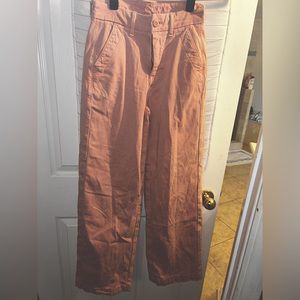 American eagle wide leg pink chinos